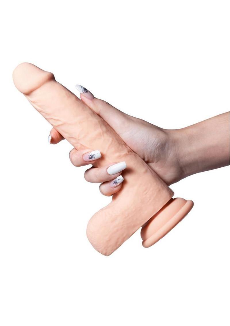 LUIS 8.5” App-Controlled Thrusting Silicone Dildo